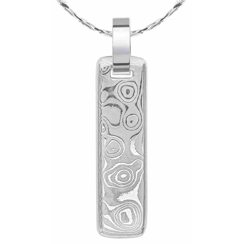 Collier couleur argent en acier inoxydable