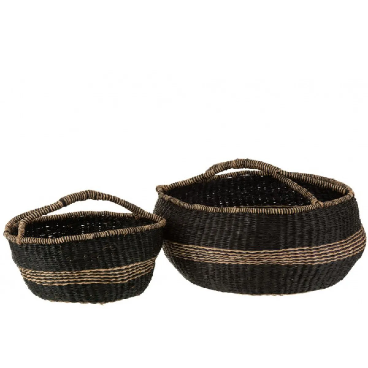Dansmamaison Set 2 Paniers Zostère - Noir