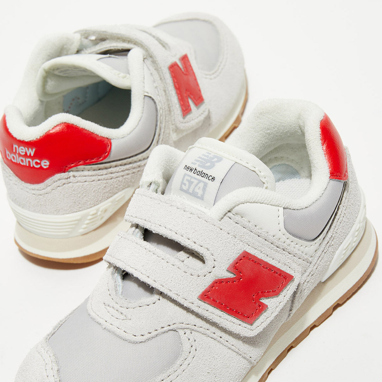 New Balance Baskets 574 gris/rouge