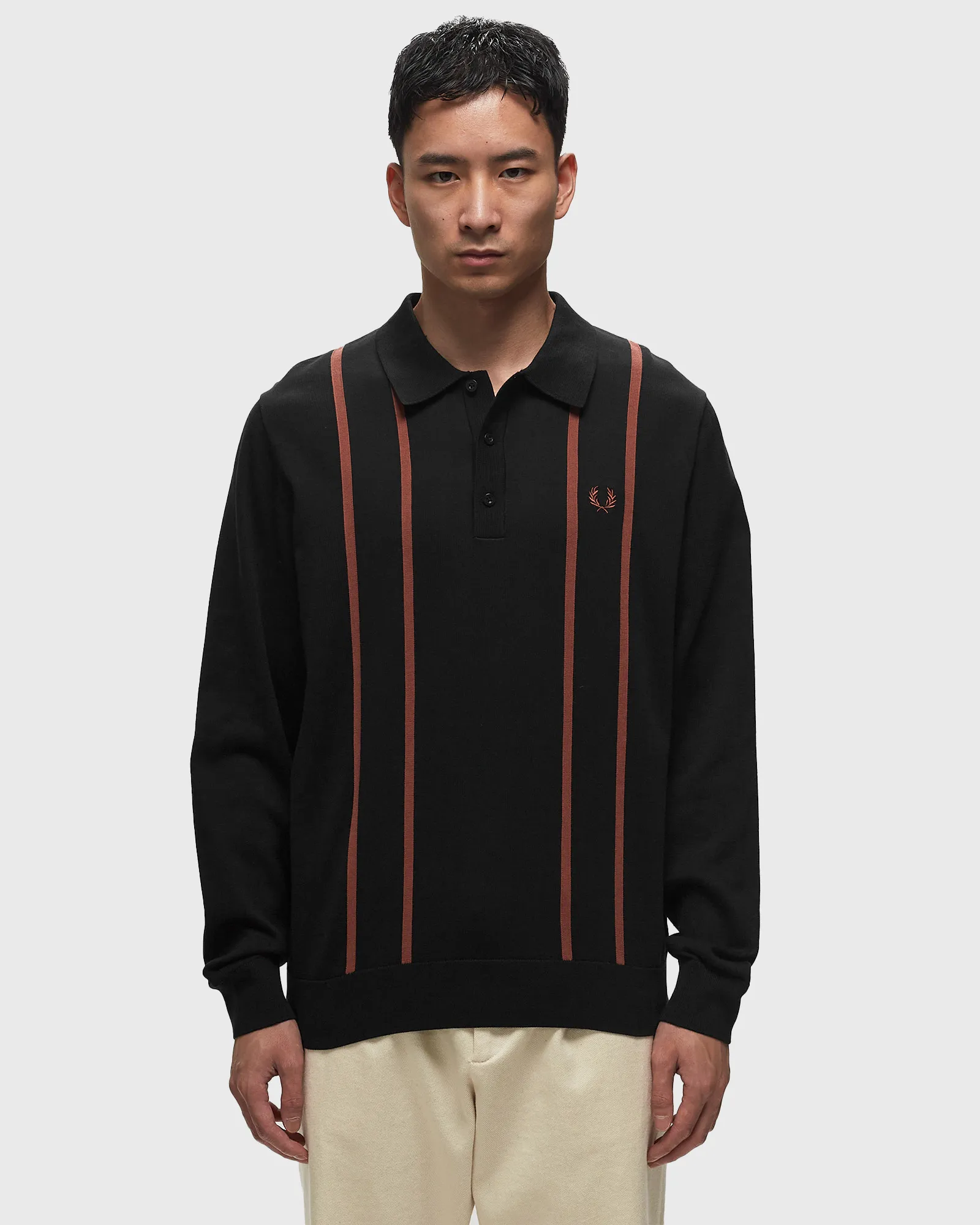 Fred Perry VERTICAL STRIPE KNITTED SHIRT