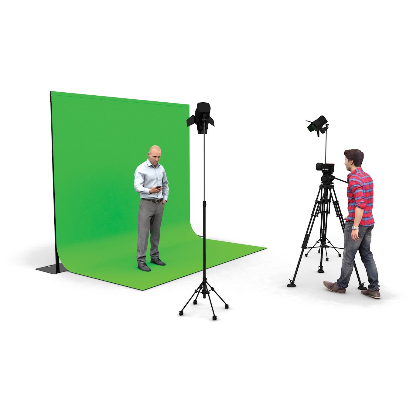 Wentex P&D Chromakey Curtain 400 (h) x 590 (w) green screen