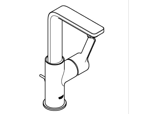 GROHE LINEARE wastafelmengkraan, chroom 23296001