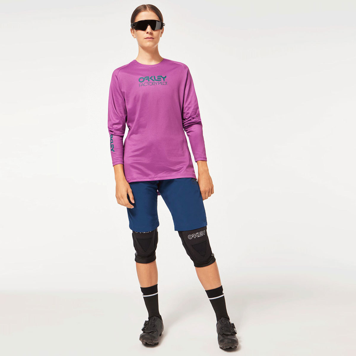 Oakley Factory Pilot II MTB Fietsshirt Lange Mouwen Paars Dames