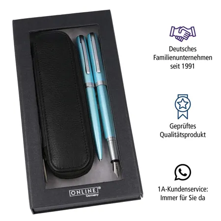 ONLINE Geschenkset Eleganza Satin Türkis