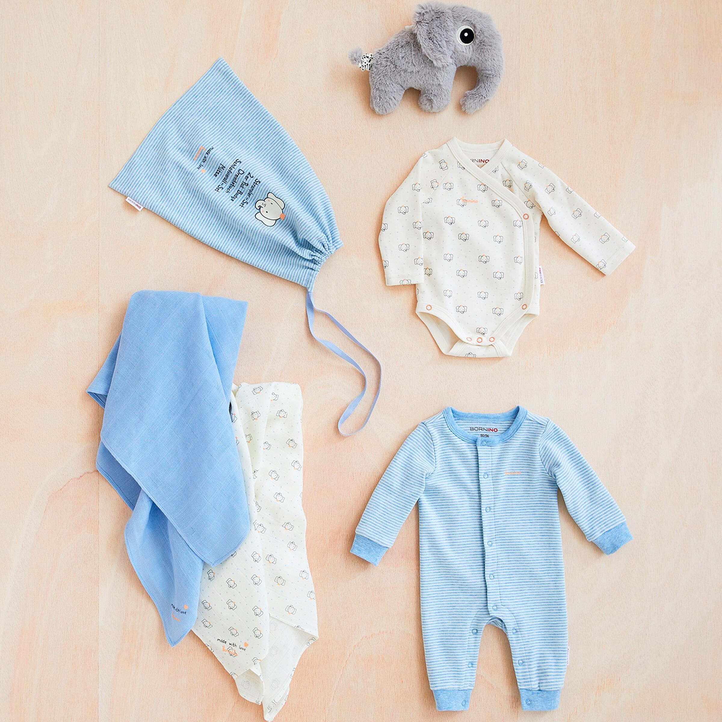 Bornino - Lieblinge 8-tlg. Geschenkset Erstausstattung blau