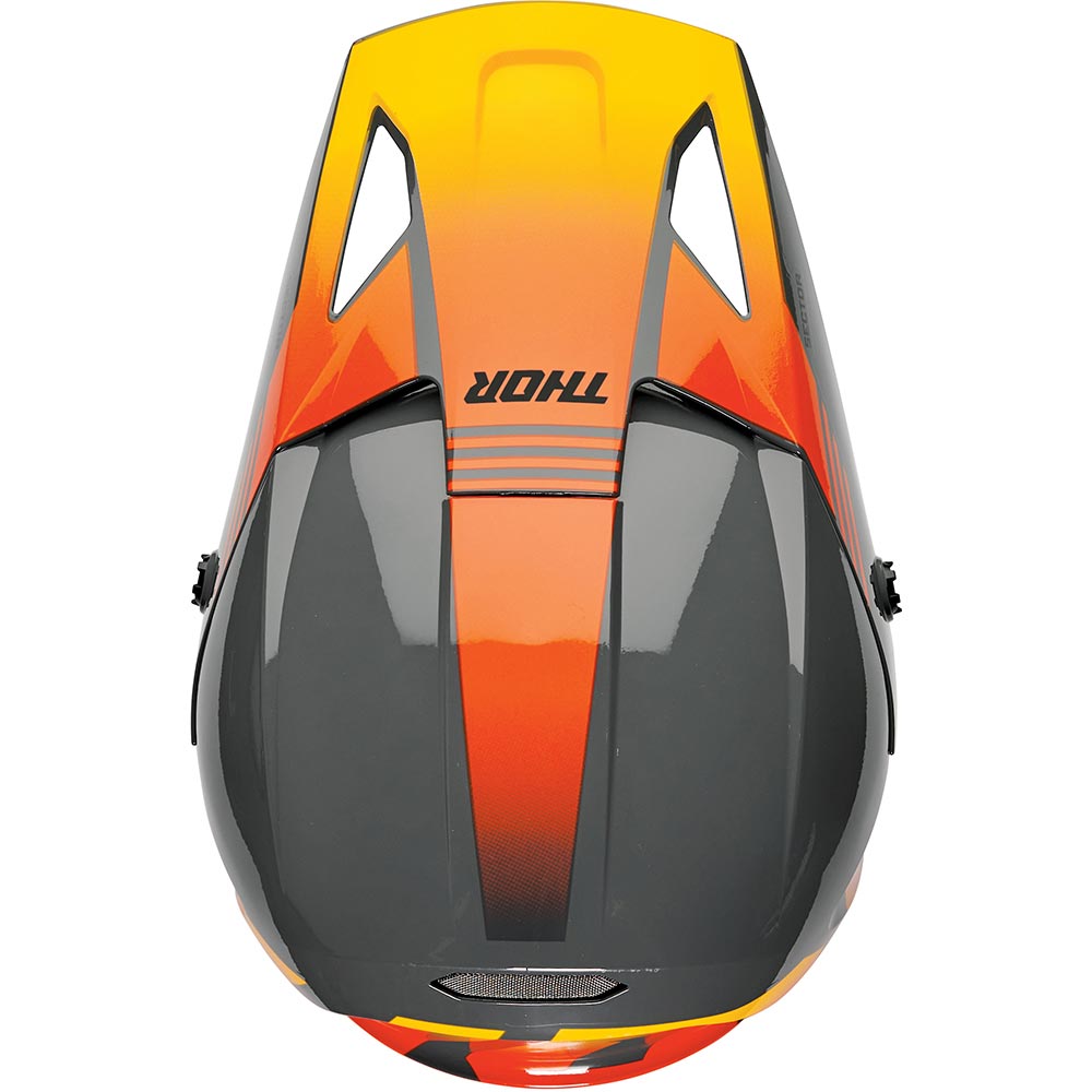 Thor Motocross - Casque Sector 2 Carve Charcoal / Orange / Brillant