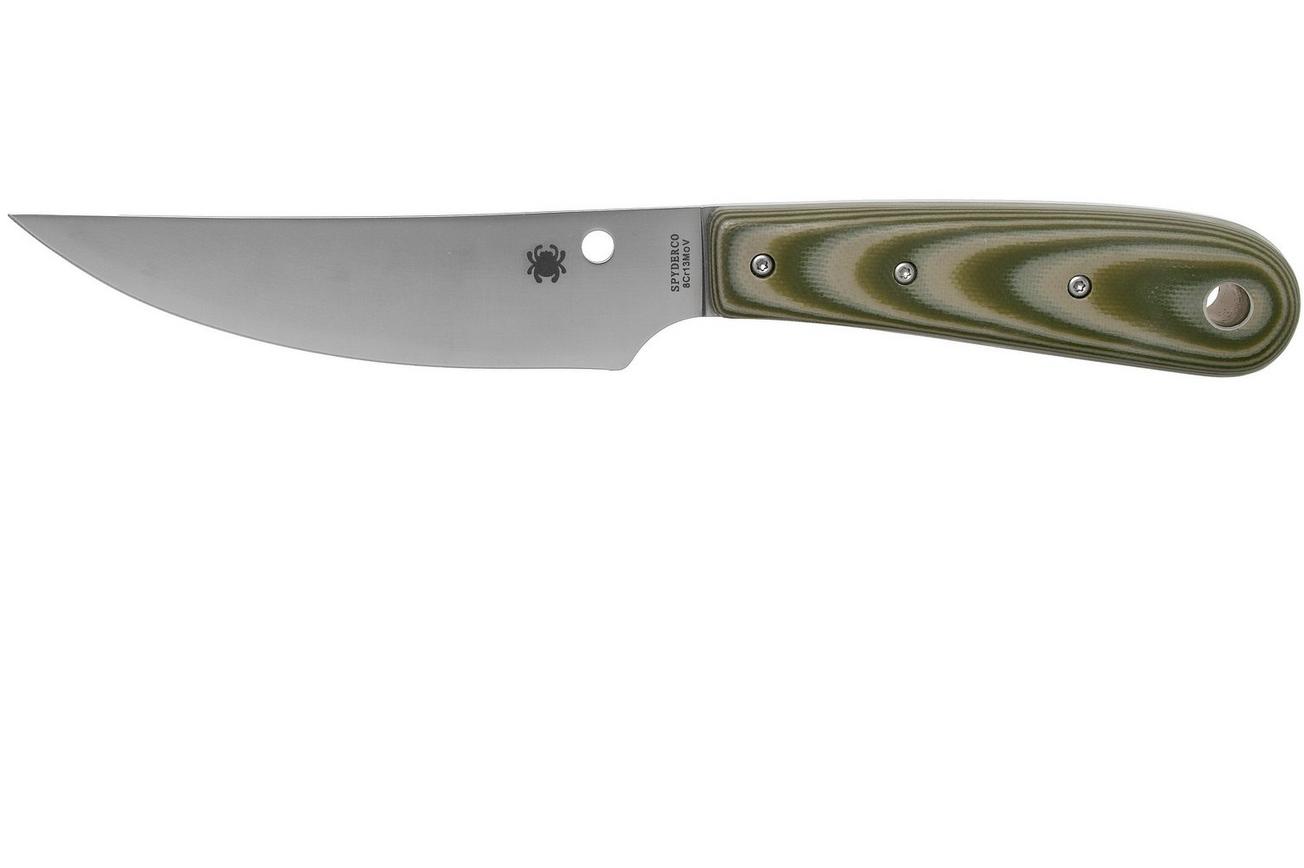 Spyderco Bow River FB64GPOD OD Green vaststaand mes, Phil Wilson design