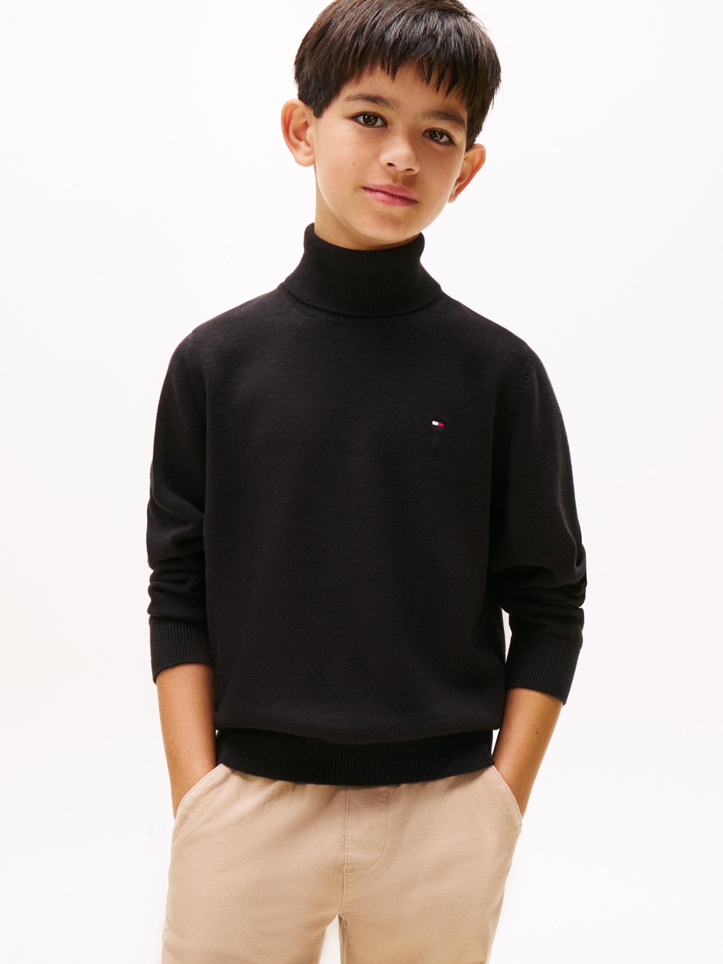 Tommy Hilfiger Strickpullover »COTTON TURTLE NECK SWEATER«, Kinder bis 16 Jahre