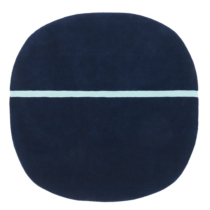 Normann Copenhagen - Oona Teppich, 140 x 140 cm, blau