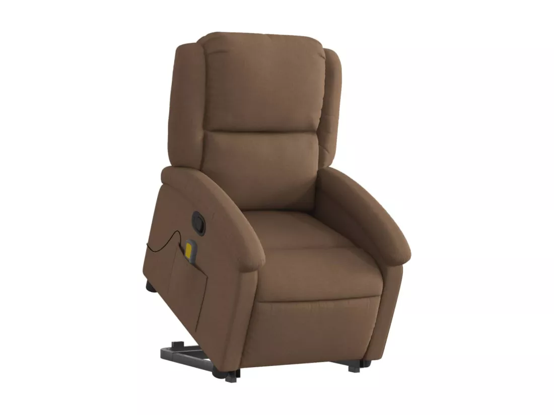 Fauteuil massant inclinable Marron Tissu