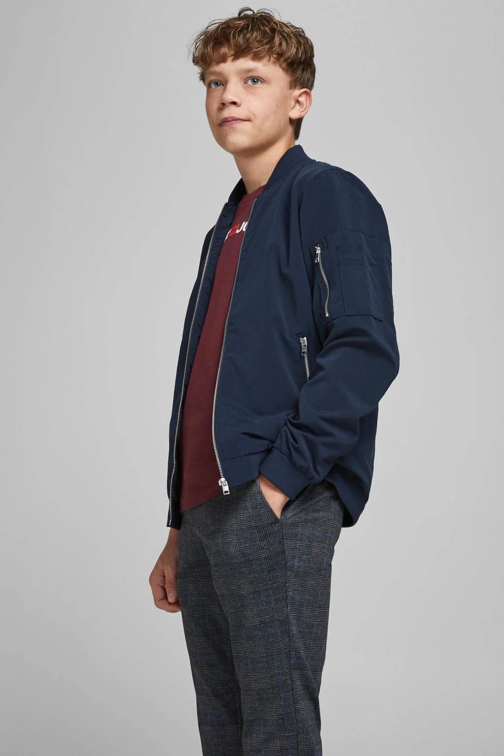 JACK & JONES bomberjack JJERUSH donkerblauw