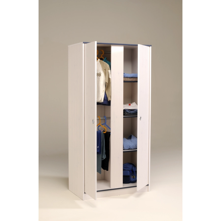 Parisot Kleiderschrank 2-türig Smoozy 11 Weiß Weiß
