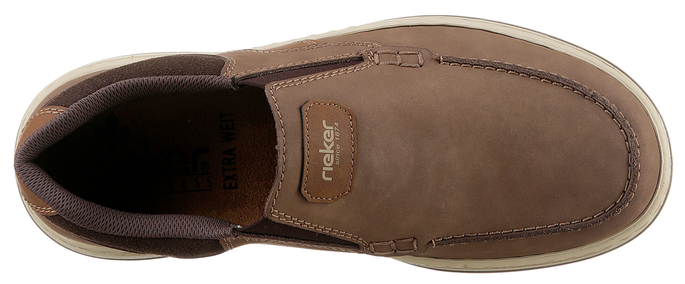 Rieker Slipper  Mokassin, Loafer, Komfortschuh mit Gummizug für guten Sitz