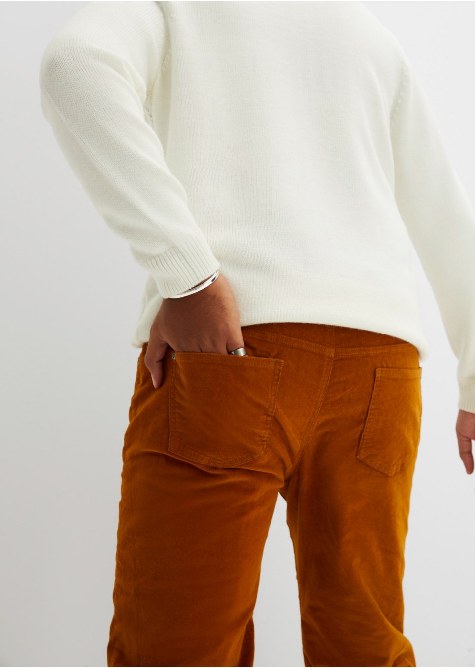 Pantalon thermo velours côtelé Regular Fit, Straight