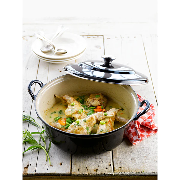 Cocotte fonte ronde Plume 24 cm 2,4 L noir Le Creuset