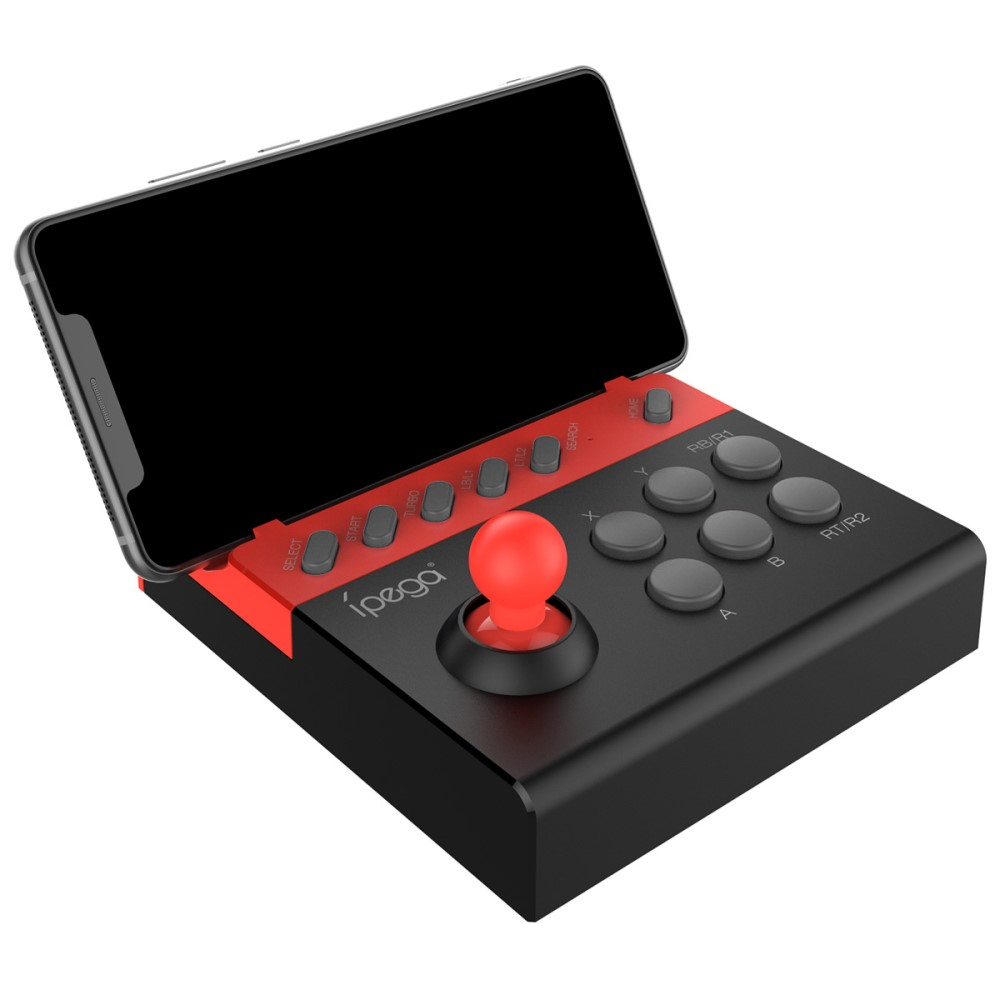 Gamepad Joystick Arcade Bluetooth Retro Gaming Controller für Smartphones (iOS / Android) - Schwarz / Rot