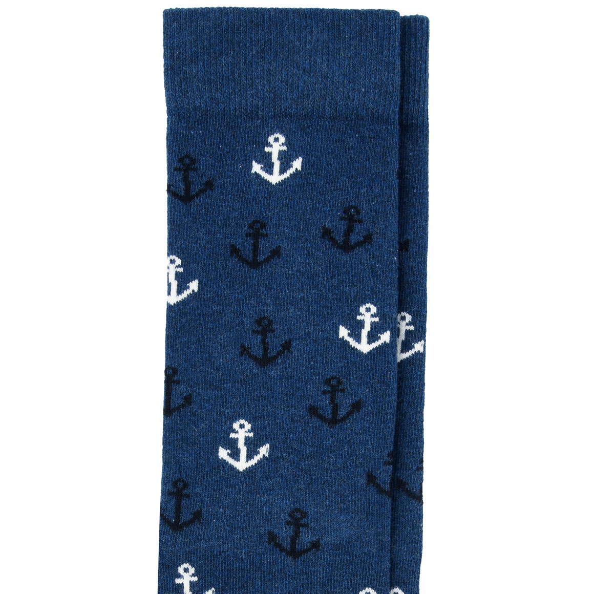 VanVaan 1 Paar Herren Socken mit Anker-Motiven dunkelblau