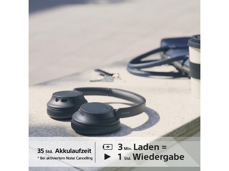 Sony Wireless Over-Ear-Kopfhörer WH-CH720N Schwarz Kabellose Bluetooth-Kopfhörer mit Noise Cancelling und Schnellladefunktion