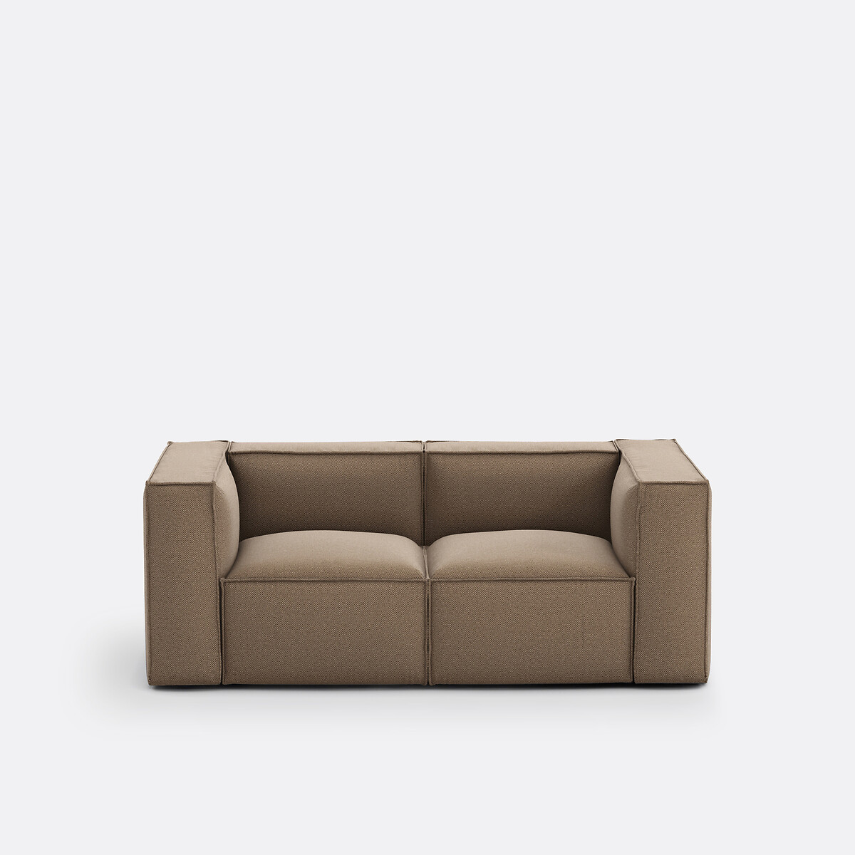 LA REDOUTE INTERIEURS<br>Banco modular, 2 espinhas, tecido terra texturizado, Seven