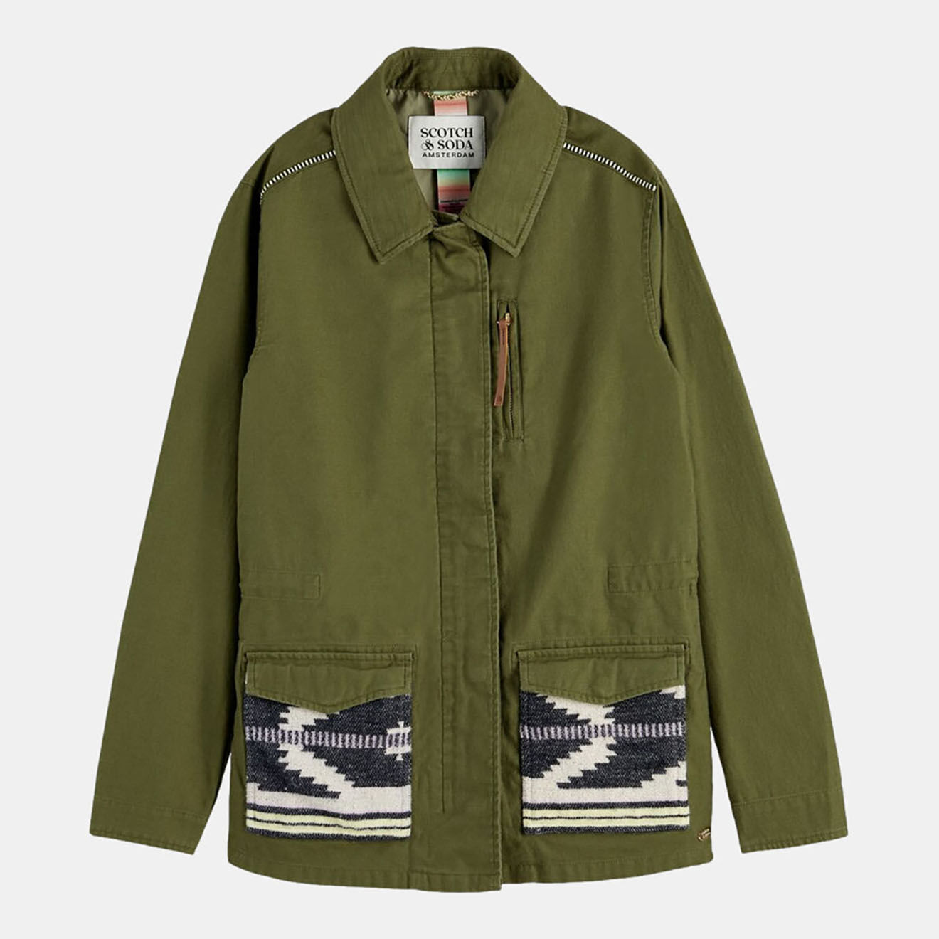 Scotch & Soda Veste droite Militaire kaki