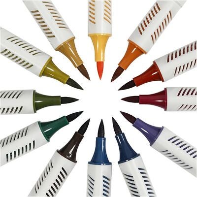 Creativ Company Sketch Marker Tusjer Milde Farger, 12-pack