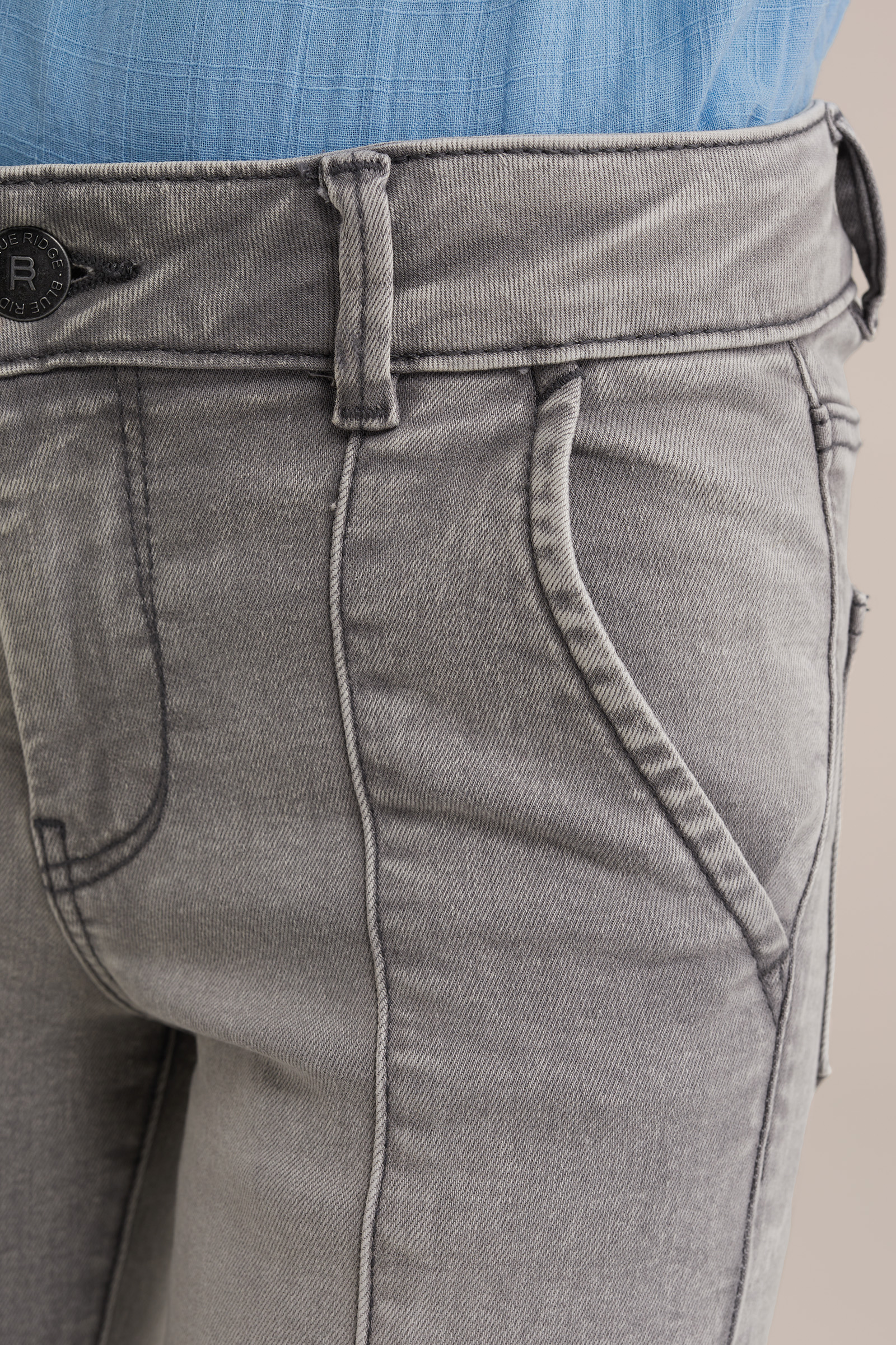 Meisjes flared jeans met stretch Blue Ridge Lichtgrijs