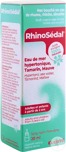 Élerté RhinoSédal Eau De Mer Hypertonique Spray Nasal Flacon 20ml