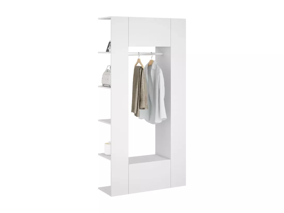 Armoires de couloir 2 pcs blanc Bois d'ingénierie