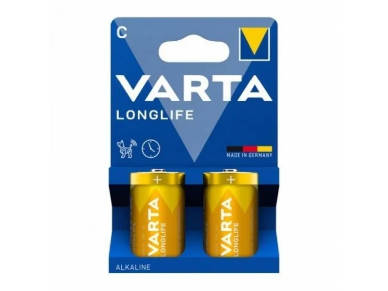 Varta 04114 101 422, LR14, Alkaline, 1,5 V, 2 stk, Gul, Tyskland