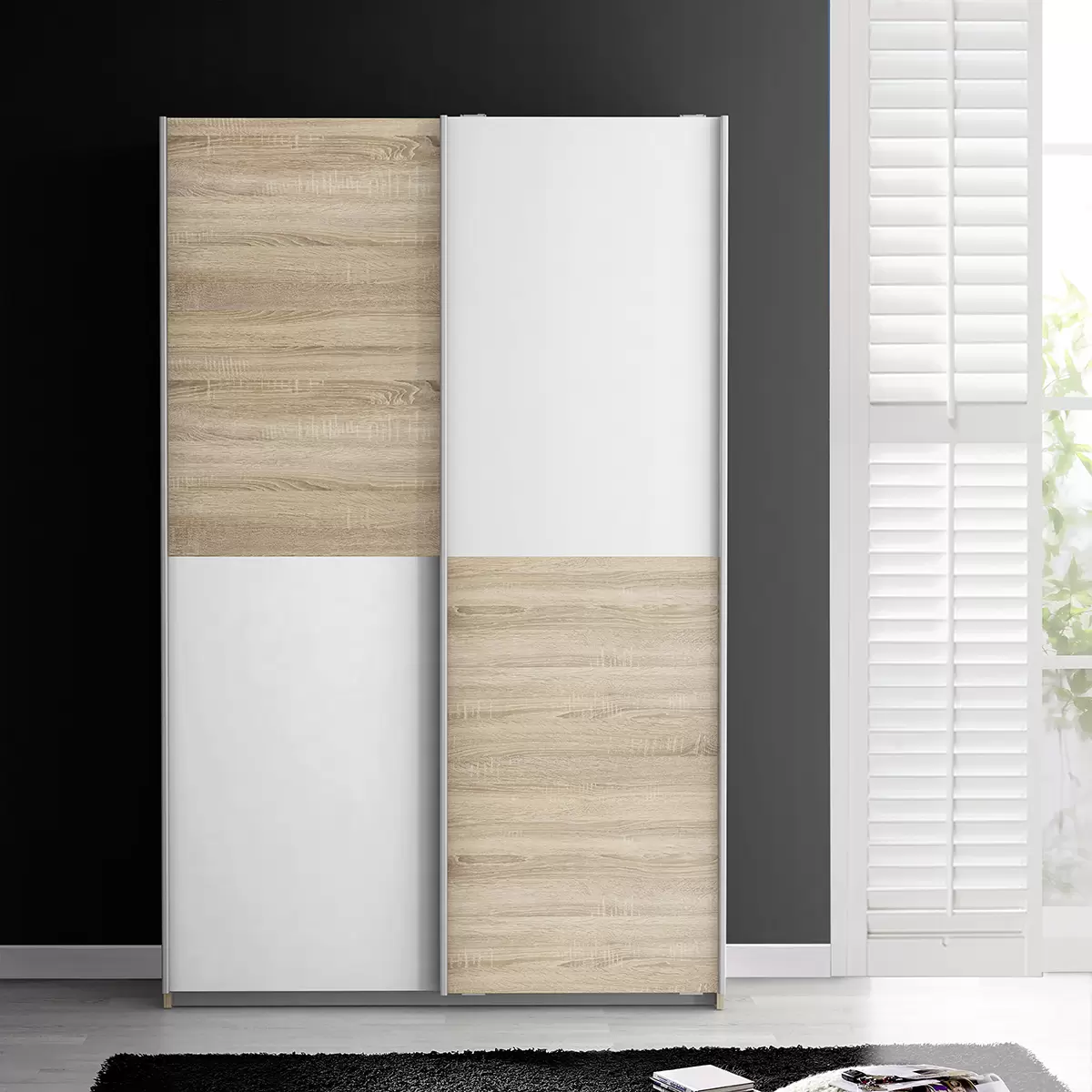 Mehrzweckschrank Ohio Sonoma Eiche,weiss
