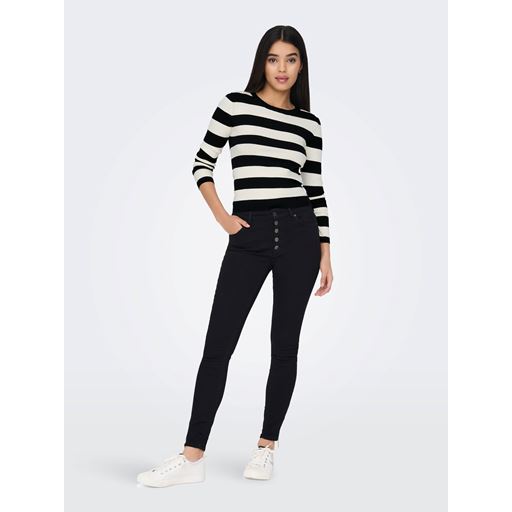JDY Plum Bluse, Black, L