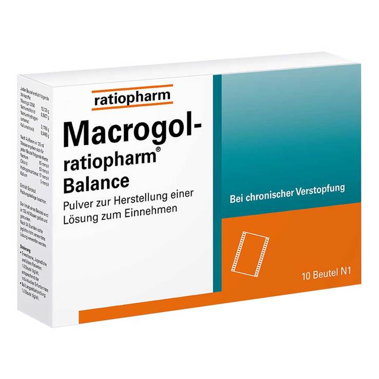 Macrogol ratiopharm Balance Pulver zur H.e.Lösung zum Einnehmen, 10 St