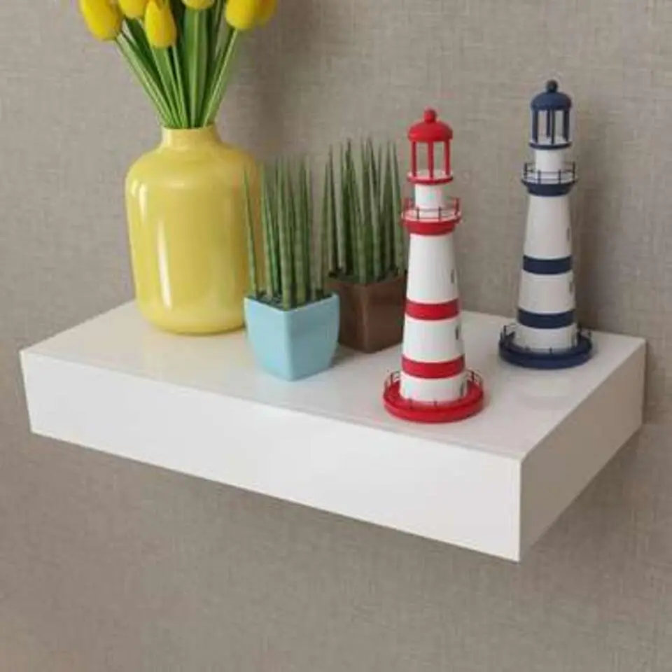 vidaXL - Wandplank - Wit - MDF