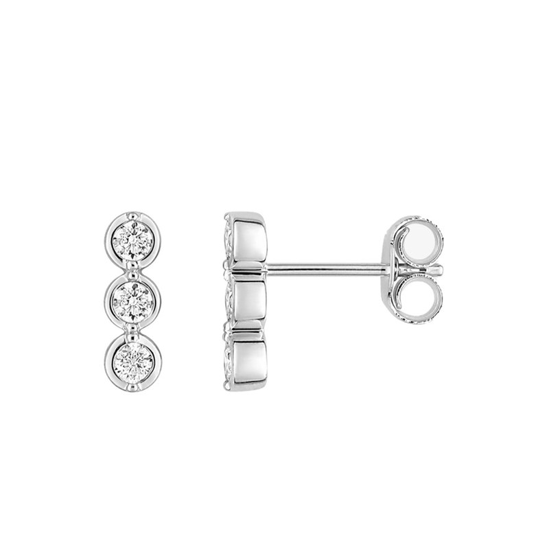 Boucles d'oreilles Femme - Oxyde de zirconium - Or 18 Carats