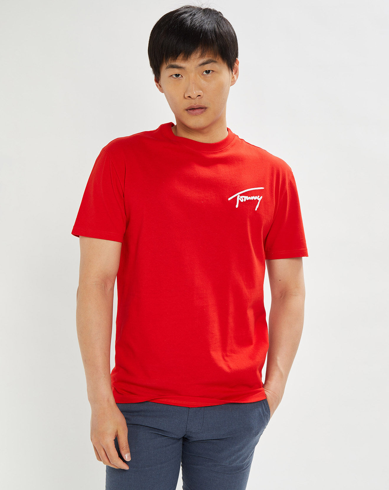 Tommy Jeans T-Shirt Tommy Signature rouge