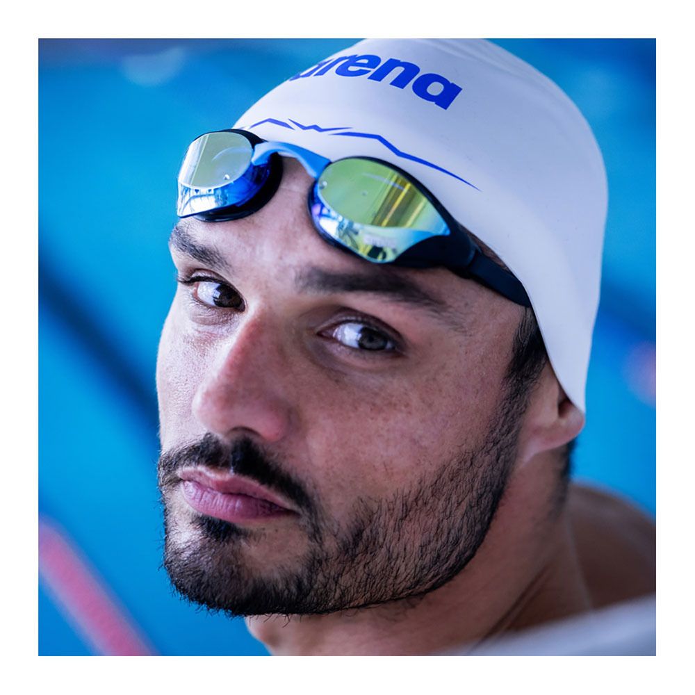 Arena COBRA CORE SWIPE MIRROR - Lunettes natation blue/white