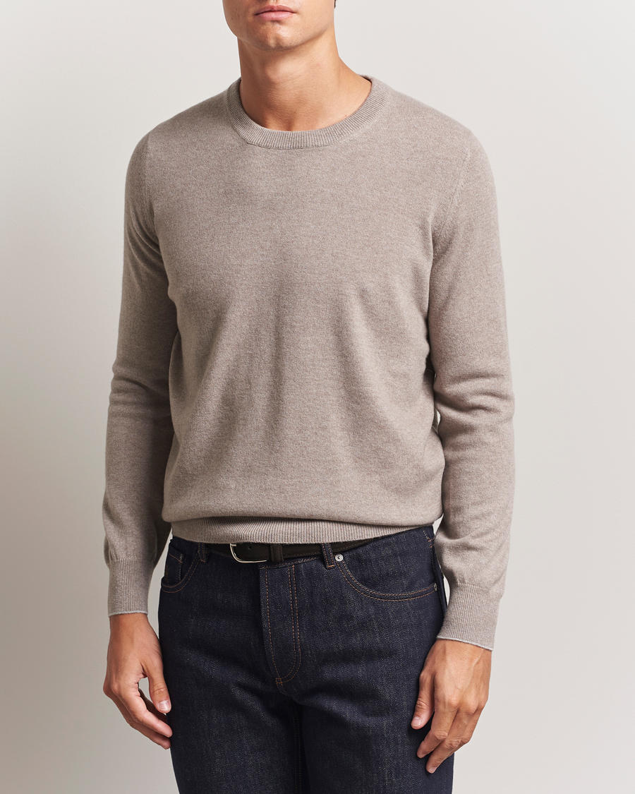 Brunello Cucinelli 2 Ply Cashmere Pullover Beige