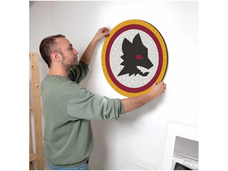 Iconic Puzzle AS Roma – Lupetto Logo Offiziell lizenziertes Holzpuzzle, Grösse M