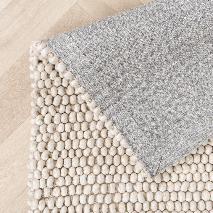 Wollen vloerkleed - Luminous Creme/Wit | Kwaliteit
