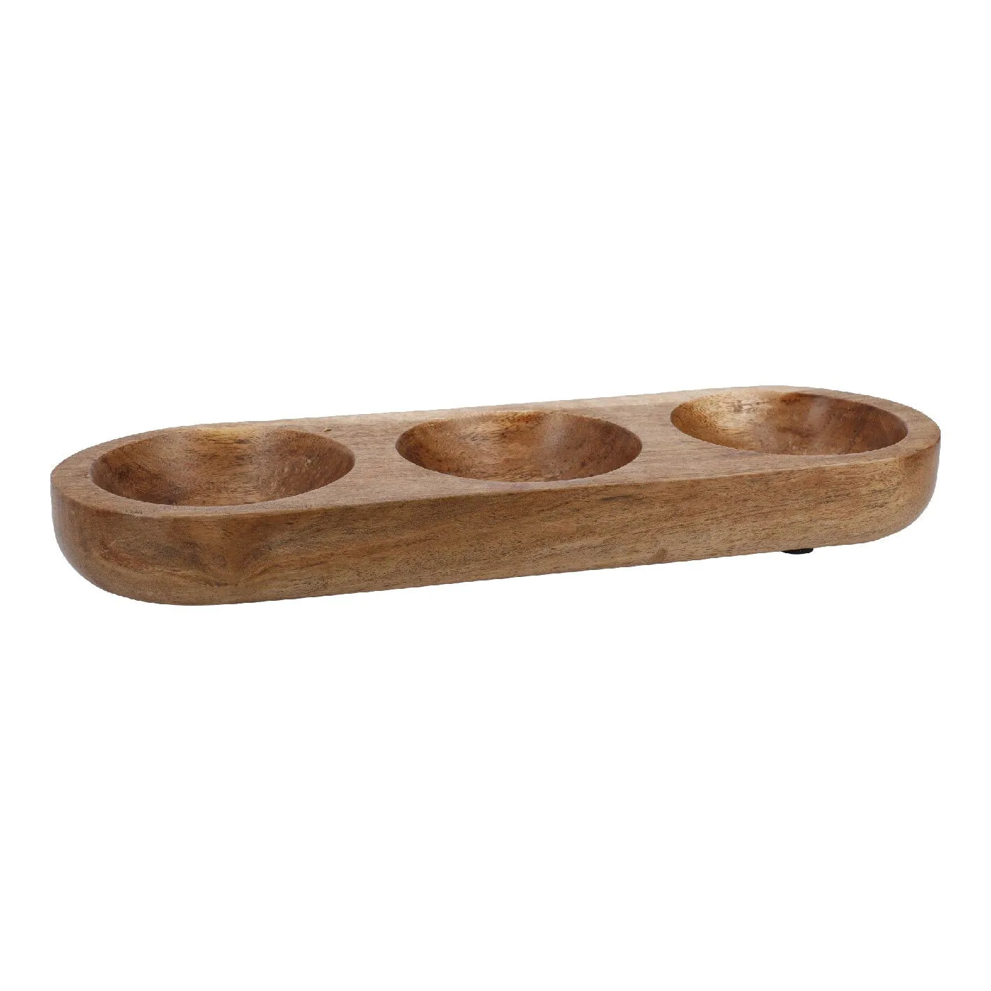 Holzschale mit 3 Löffeln, natur