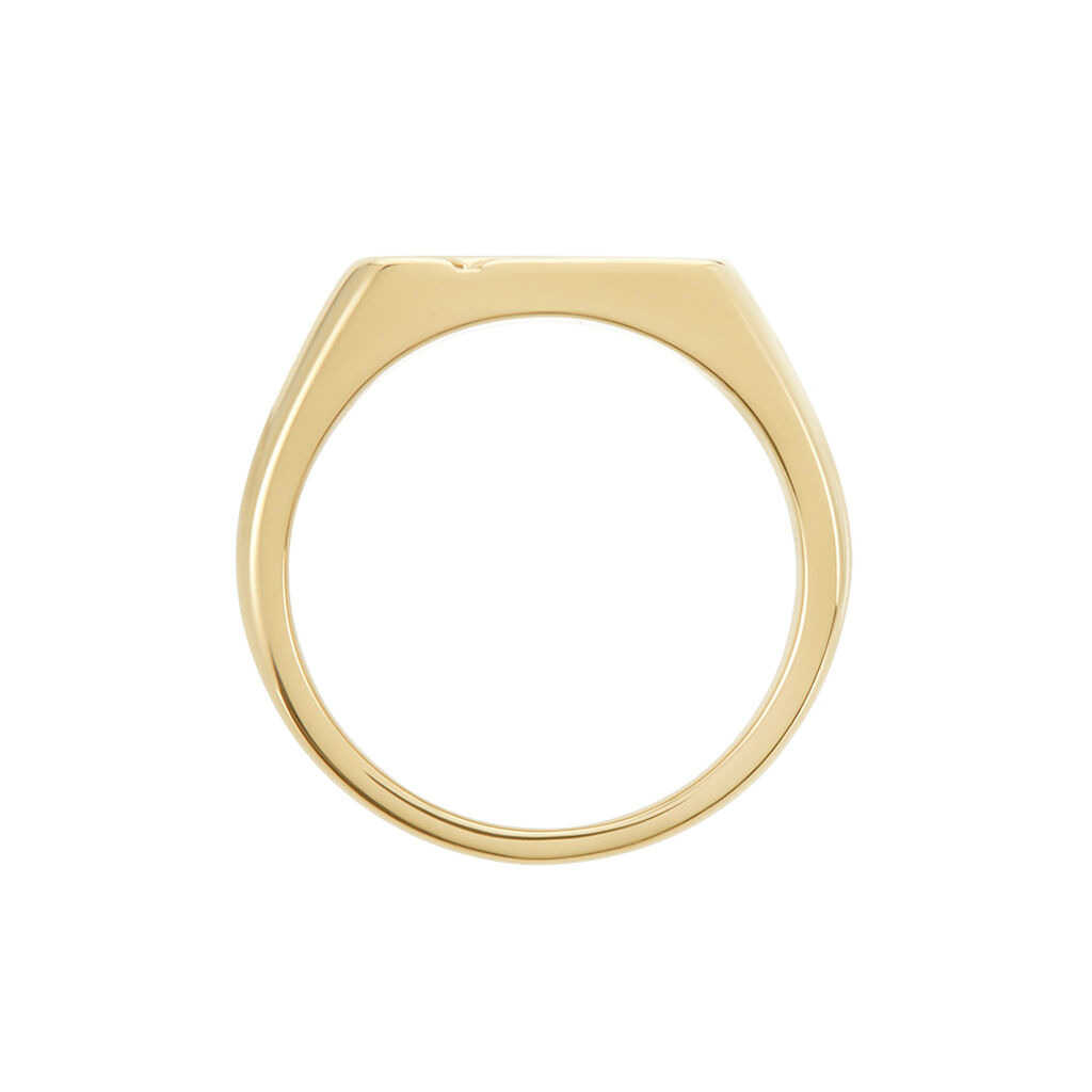 Chevalière Plaqué Or Jaune Gyorgy Oxyde De Zirconium