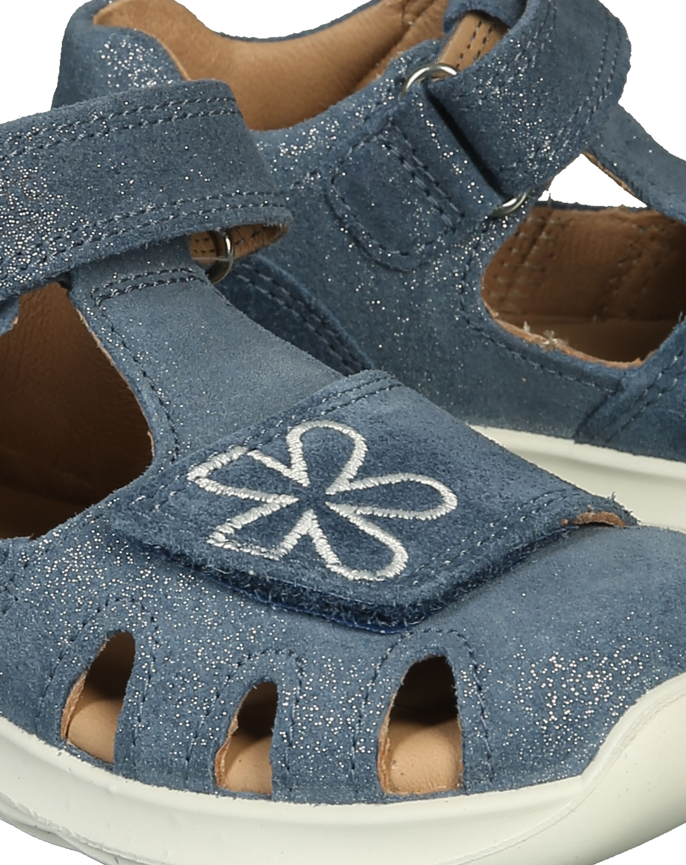 Lauflernsandalen BUMBLEBEE - BLUME mit Zehenschutz in blau