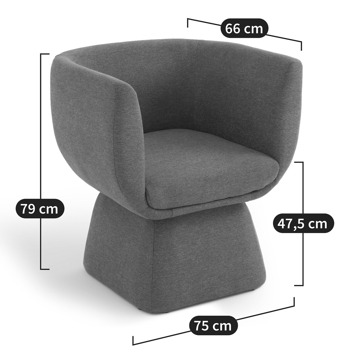 INTERIORES REDOUTE<br>Poltrona em forma de tulipa, Corole
