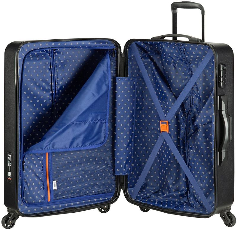 Princess Traveller PT01 Scale - Reiskoffer met geintegreerde weegschaal - Pitch Black - M - 66cm