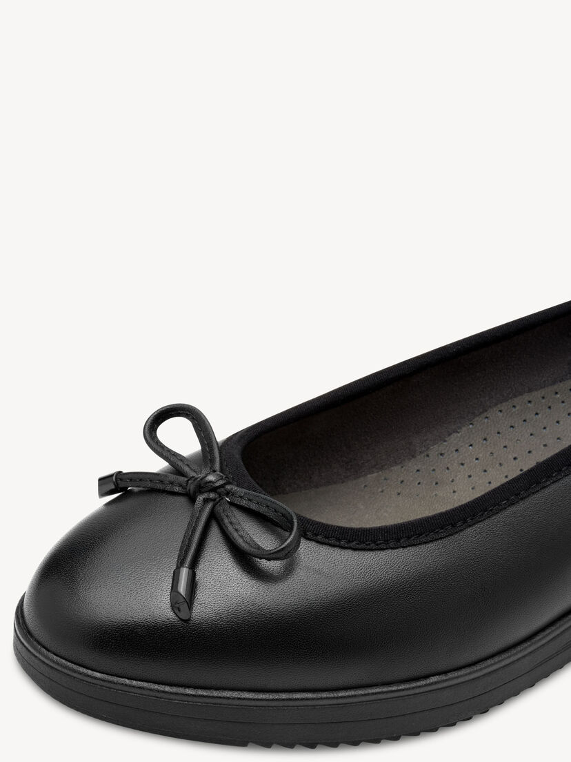 Leren Ballerina - zwart