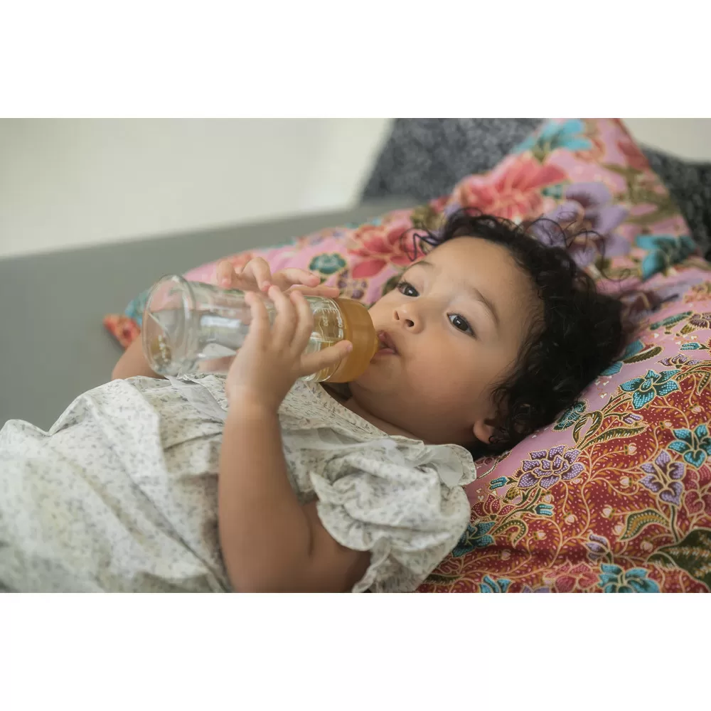Hevea Baby Glasflaske Wide Neck 250 ml - 2 pak