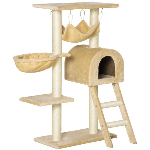 Árvore para Gatos PawHut com Rede e Poste Arranhador