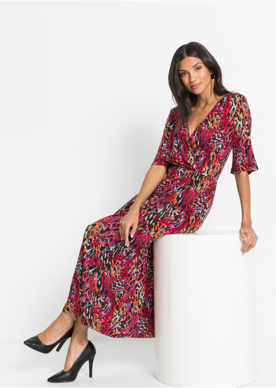 Robe avec décolleté plongeant