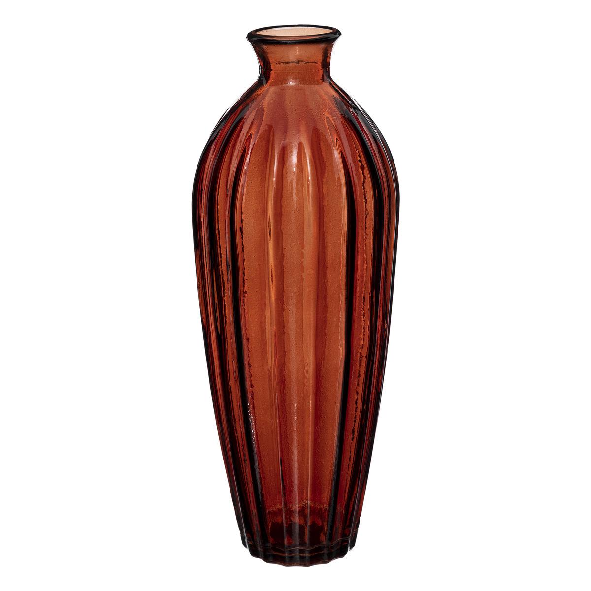 VASE VERRE RECYCLE AMBRE CANDY H.29CM