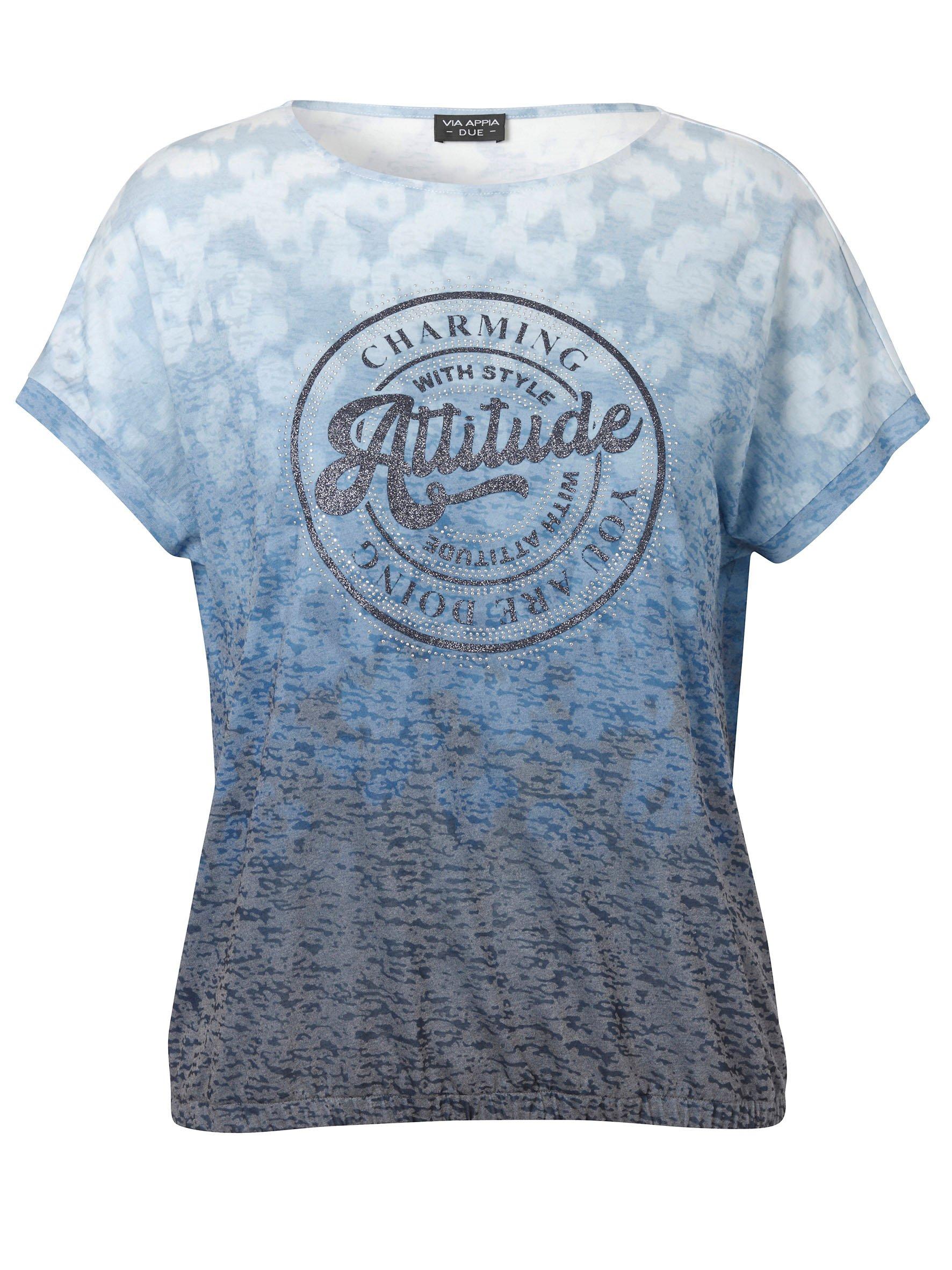T-Shirt in Ausbrenner-Optik, mit Glitzerprint